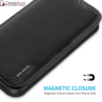 Dux Ducis Hivo odinis dėklas - juodas (Apple Iphone 16e/Iphone 17e) Dux Ducis Hivo odinis dėklas - juodas (Apple Iphone 16e/Iphone 17e)